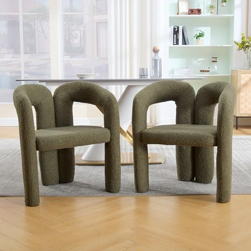 LIFEISLE Armlehnstuhl 2er Set M-Form Esszimmerstühle Polsterstuhl, Besucherstuhl für Esszimmer, Wohnzimmer, Büro, Schlafzimmer, Wartezimmer, Lobbys, Teddy Grün LIFEISLE Armlehnstuhl 2er Set M-Form Esszimmerstühle Polsterstuhl, Besucherstuhl für Esszimmer, Wohnzimmer, Büro, Schlafzimmer, Wartezimmer, Lobbys, Teddy Grün von LIFEISLE