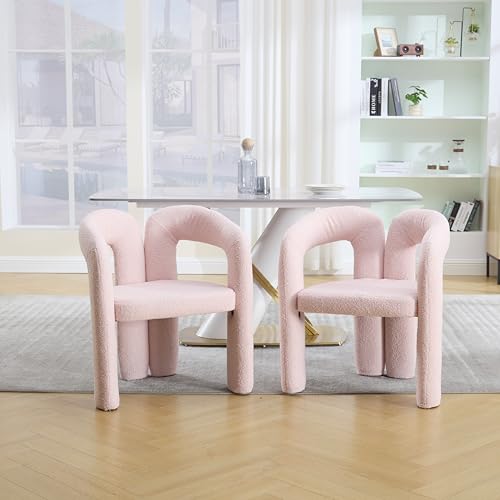 LIFEISLE Armlehnstuhl 2er Set M-Form Esszimmerstühle Polsterstuhl, Besucherstuhl für Esszimmer, Wohnzimmer, Büro, Schlafzimmer, Wartezimmer, Lobbys, Teddy Pink LIFEISLE Armlehnstuhl 2er Set M-Form Esszimmerstühle Polsterstuhl, Besucherstuhl für Esszimmer, Wohnzimmer, Büro, Schlafzimmer, Wartezimmer, Lobbys, Teddy Pink von LIFEISLE