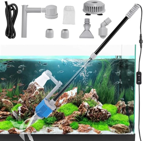 LIFEJXWEN 6-in-1-Kiesreinigung für Aquarien, elektrischer Staubsauger für Aquarien, Wasserwechsler, Sandreiniger für Aquarien, Reinigung von Algen/Kies LIFEJXWEN 6-in-1-Kiesreinigung für Aquarien, elektrischer Staubsauger für Aquarien, Wasserwechsler, Sandreiniger für Aquarien, Reinigung von Algen/Kies von LIFEJXWEN