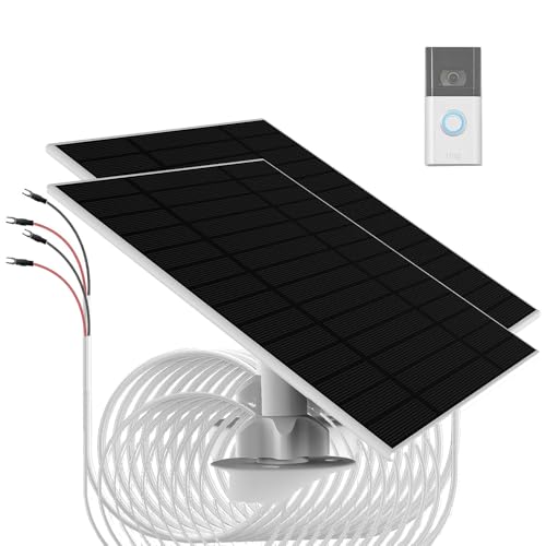 2 Stück 6W Solarpanel zum Aufladen der Türklingelbatterie, IP66 wasserdicht, kompatibel mit Ring video doorbell 3/3 plus，video doorbell 4/4 Plus, Battery Doorbell Plus/Pro, Doorbell 2K Camera von LIFEMOI