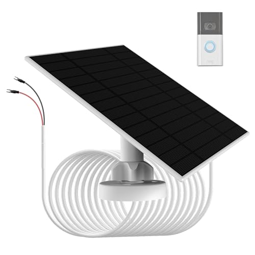 6W Solarpanel zum Aufladen der Türklingelbatterie, IP66 wasserdicht, kompatibel mit Ring video doorbell 3/3 plus，video doorbell 4/4 Plus, Battery Doorbell Plus/Pro, Doorbell 2K Camera von LIFEMOI