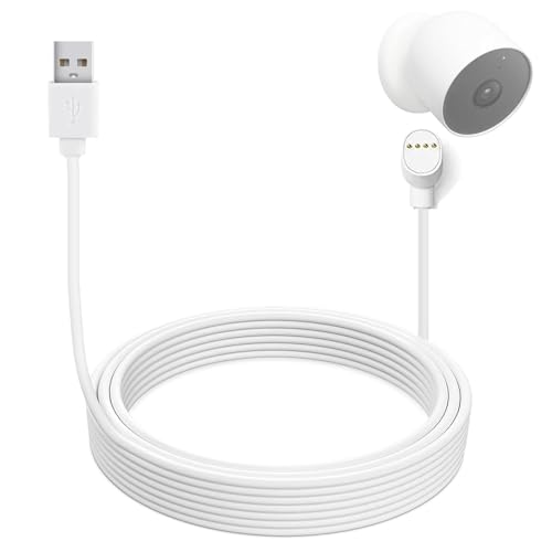 LIFEMOI Upgraded, 10m USB Power Charging Cable, Thicker Charging Cable, Compatible with Google Nest Cam (Battery Version) Camera, Extended Charge Cord, Weatherproof von LIFEMOI
