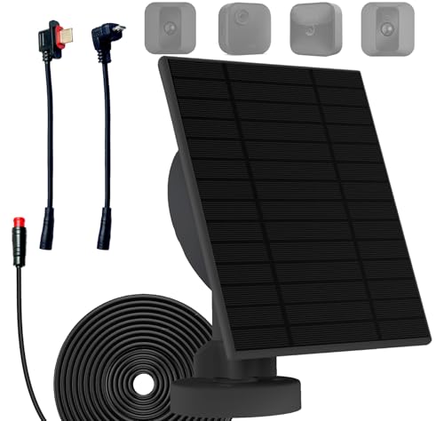 6W Solarpanel mit eingebautem 5200mAh wiederaufladbarem Akku,IP66,4.0m Kabel, kompatibel mit Blink XT,XT2 & Blink New Outdoor/Outdoor (3rd Gen)/Blink Outdoor 4 (4th Gen) und SimpliSafe von LIFEMOI