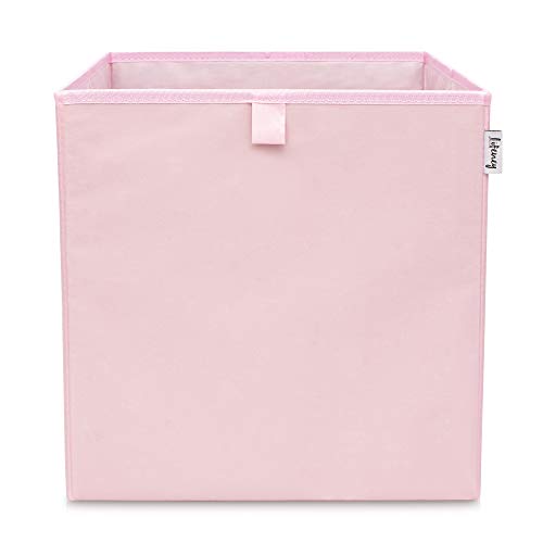 LIFENEY Aufbewahrungsbox einfarbig Rosa I Spielzeugbox passend für Würfelregale I Ordnungsbox für das Kinderzimmer I Aufbewahrungskorb als Accessoire für dein Zuhause | 33x33x33 cm von LIFENEY