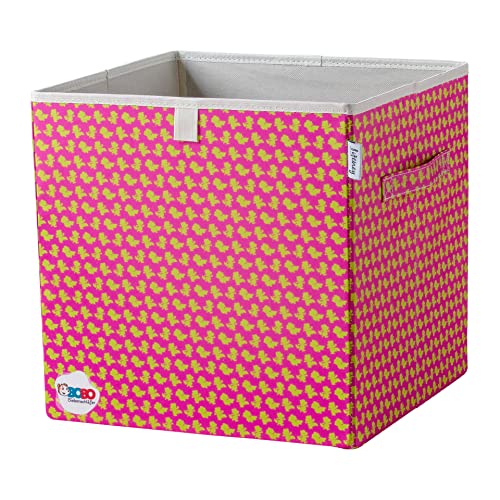 LIFENEY meets Bobo Siebenschläfer Aufbewahrungsbox mit Streuprint für Kinder – Box mit dem beliebten Siebenschläfer zum Verstauen von Spielzeug – 33 x 33 x 33 cm passend für klassische Würfelregale von LIFENEY