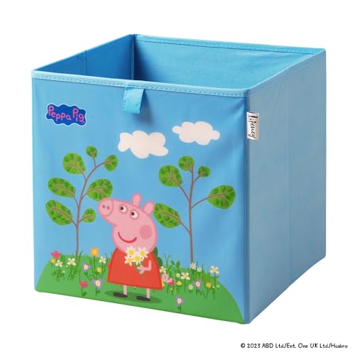 LIFENEY meets Peppa Wutz Aufbewahrungsbox für Kinder – Box mit Peppa Pig Motiv zur Aufbewahrung von Spielzeug – 30 x 30 x 30 cm passend für klassische Würfelregale von LIFENEY