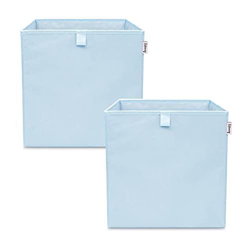 LIFENEY Aufbewahrungsbox 2er Set in Blau I Einfarbige Spielzeugbox passend für Würfelregale I Ordnungsbox für das Kinderzimmer I Aufbewahrungskorb als Accessoire für dein Zuhause | 33x33x33 cm LIFENEY Aufbewahrungsbox 2er Set in Blau I Einfarbige Spielzeugbox passend für Würfelregale I Ordnungsbox für das Kinderzimmer I Aufbewahrungskorb als Accessoire für dein Zuhause | 33x33x33 cm von LIFENEY