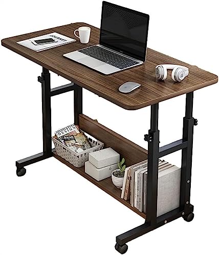 LIFENGFF Mobiler Laptop-Schreibtisch mit Stauraum, höhenverstellbar, Sitz- und Stehtisch, Sofa, Stuhlseite, für Heimbüro, Stehen, Computer von LIFENGFF