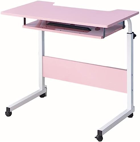 LIFENGFF Mobiler Laptop-Schreibtischwagen mit Beistelltisch, höhenverstellbar, beweglich, kreativer PC, Notebook-Schreibtisch, Räder von LIFENGFF