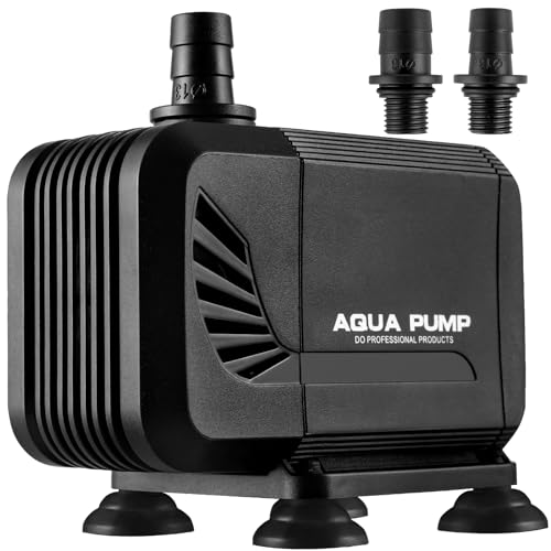 Aquarium Pumpe Wasserpumpe Teichpumpe, Tauchpumpe 1500L/H, für Teich Brunnen Aquarium Steingarten, Ultra-Quiet Wasserpumpe mit Filter und 2 Düse 13mm/16mm, Max Förderhöhe 1.6m (15W) von LIFERUN