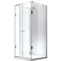 Lifestyle Proaktiv - Glaszentrum Hagen - 100x100x100x195 cm - Ares U-Duschkabine Dusche Duschabtrennung - 8mm - esg Glas mit Duschwanne - Transparent von LIFESTYLE PROAKTIV