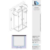 Glaszentrum Hagen - 75x90x75x195 cm - Ares U-Duschkabine Dusche Duschabtrennung - 8mm - esg Glas mit Duschwanne + Siphon von LIFESTYLE PROAKTIV