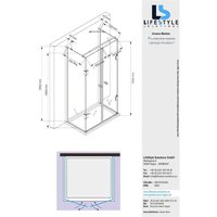 Glaszentrum Hagen - 80x120x80x195 cm - Ares U-Duschkabine Dusche Duschabtrennung - 8mm - esg Glas mit Duschwanne + Siphon von LIFESTYLE PROAKTIV
