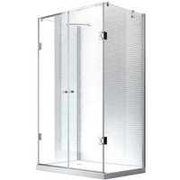 Glaszentrum Hagen - 90x100x90x195 cm - Ares U-Duschkabine Dusche Duschabtrennung - 8mm - esg Glas mit Duschwanne + Siphon - Transparent von LIFESTYLE PROAKTIV