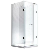 Glaszentrum Hagen - 90x90x90x195 cm - Ares U-Duschkabine Dusche Duschabtrennung - 8mm - esg Glas mit Duschwanne + Siphon - Transparent von LIFESTYLE PROAKTIV