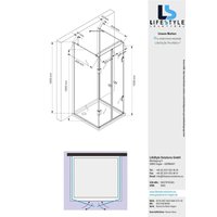 Glaszentrum Hagen - 90x90x90x195 cm - Ares U-Duschkabine mit Duschwanne Glaszentrum Hagen - 90x90x90x195 cm - Ares U-Duschkabine mit Duschwanne von LIFESTYLE PROAKTIV