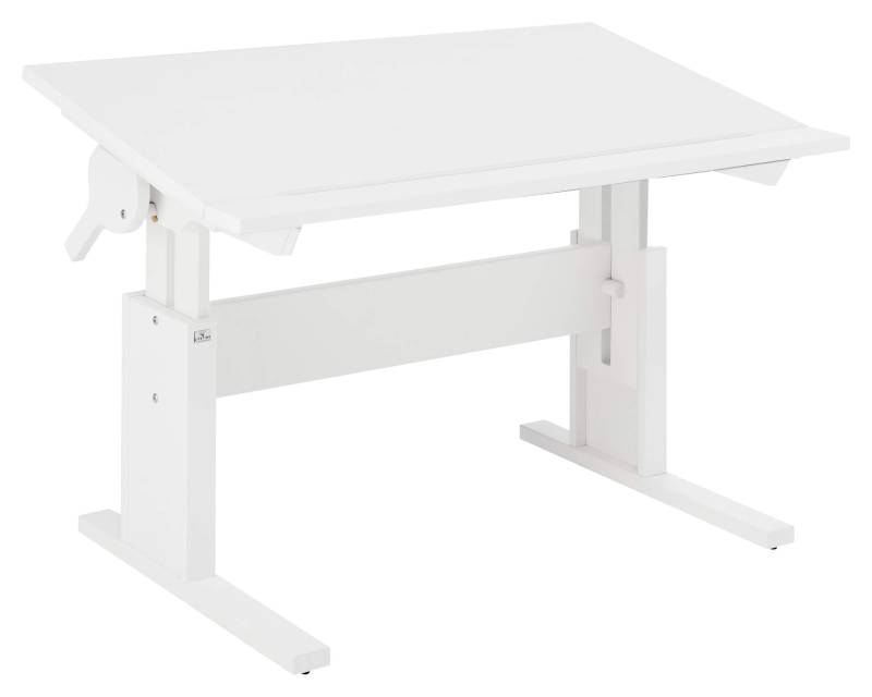 LIFETIME Kinderschreibtisch Kiefer weiß Höhe + Neigung verstellbar von LIFETIME Kidsrooms