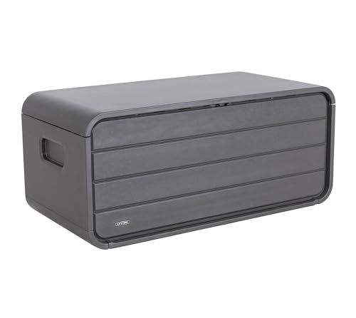 LIFETIME Gartenbox Space L | 515 L | Anthrazit | Kissenbox & Auflagenbox | mit Gasdruckfedern | Schlossvorrichtung | HDPE Kunststoff | Tragegriffe | wetterfest & UV-beständig von LIFETIME