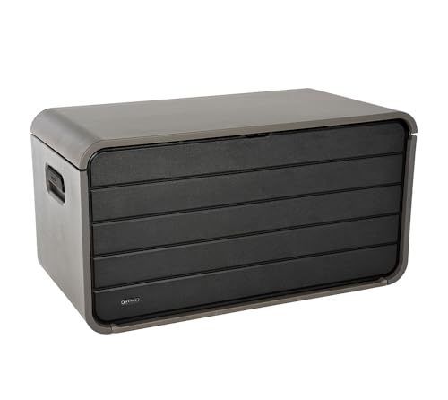 LIFETIME Gartenbox Space XL | 625 L | Grau | Kissenbox & Auflagenbox | mit Gasdruckfeder | Schlossvorrichtung | HDPE Kunststoff | Tragegriffe | wetterfest & UV-beständig von LIFETIME