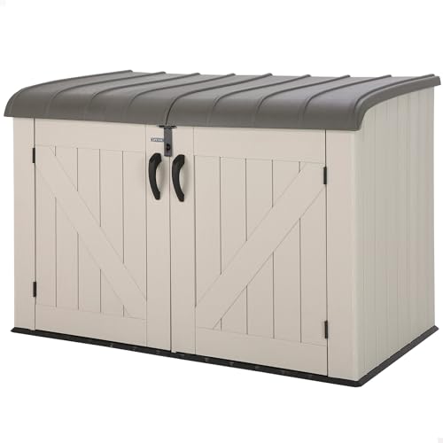 Lifetime horizontale Aufbewahrungsbox, 1,8 m x 1 m, robust, niedrig, aus Kunststoff, Grau von LIFETIME