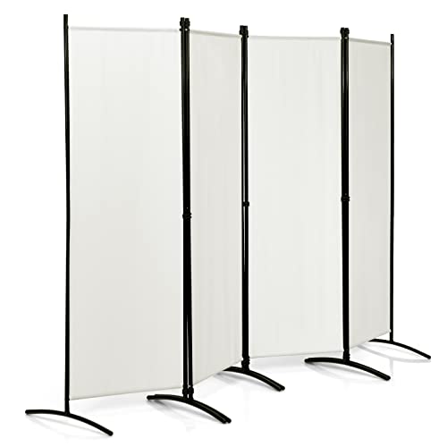 LIFEZEAL 4 Teilig Raumteiler Faltbar, 220 x 173 cm Trennwand, Raumteiler Stehend aus Metallrahmen, Paravent Stellwand für Wohnzimmer & Esszimmer LIFEZEAL 4 Teilig Raumteiler Faltbar, 220 x 173 cm Trennwand, Raumteiler Stehend aus Metallrahmen, Paravent Stellwand für Wohnzimmer & Esszimmer von LIFEZEAL