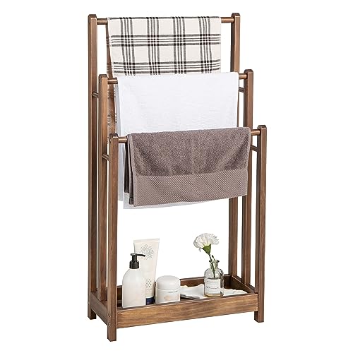 LIFEZEAL Handtuchständer Stehend, Duschtuchhalter Handtuchhalter aus Holz, Badetuchhalter Freistehend mit 3 Handtuchstangen & Ablage, Standhandtuchhalter 3-armig für Bad, Braun LIFEZEAL Handtuchständer Stehend, Duschtuchhalter Handtuchhalter aus Holz, Badetuchhalter Freistehend mit 3 Handtuchstangen & Ablage, Standhandtuchhalter 3-armig für Bad, Braun von LIFEZEAL