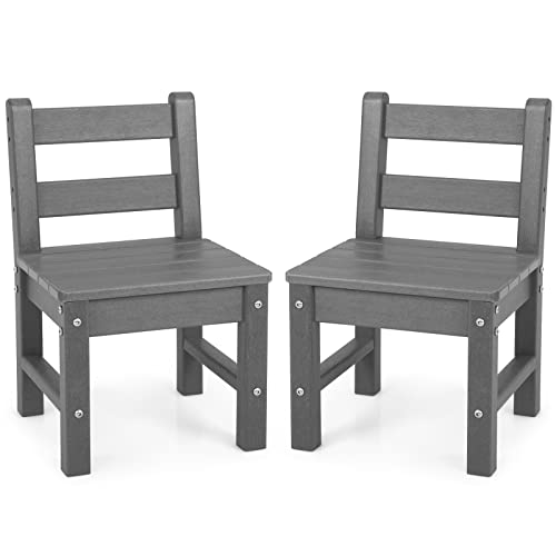 LIFEZEAL Kinderstühle 2er Set, Schreibtischstuhl Kinder aus Holz, Gartenstuhl Kinder mit Rückenlehne, Kunststoff Kinderschreibtischstühle, Stabile Kinder Sitzgruppe, Stuhl für Kinder LIFEZEAL Kinderstühle 2er Set, Schreibtischstuhl Kinder aus Holz, Gartenstuhl Kinder mit Rückenlehne, Kunststoff Kinderschreibtischstühle, Stabile Kinder Sitzgruppe, Stuhl für Kinder von LIFEZEAL