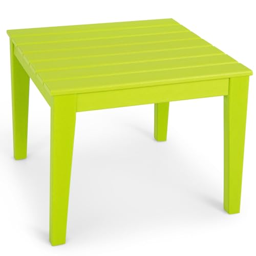 LIFEZEAL Kindertisch, Tisch für Kinder, Kleiner Esstisch aus Holz, Robuster & Langlebiger Tisch, Kinderzimmertisch Indoor & Outdoor, 64,5 x 64,5 x 51 cm, bis zu 100 kg (Grün) von LIFEZEAL
