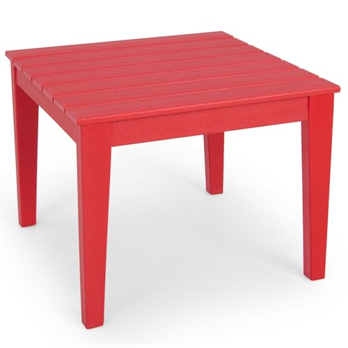 LIFEZEAL Kindertisch, Tisch für Kinder, Kleiner Esstisch aus Holz, Robuster & Langlebiger Tisch, Kinderzimmertisch Indoor & Outdoor, 64,5 x 64,5 x 51 cm, bis zu 100 kg (Rot) von LIFEZEAL