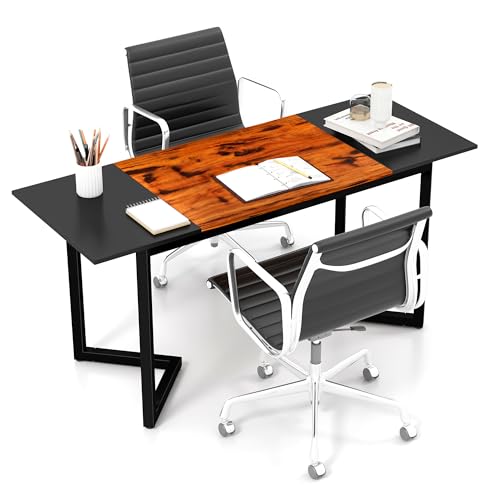 LIFEZEAL Schreibtisch, Computertisch mit Haken, Platzsparender Bürotisch, Arbeitsplatz PC-Tisch mit verstellbaren Füßen, 160 x 60 x 74 cm, Max. 50 kg von LIFEZEAL