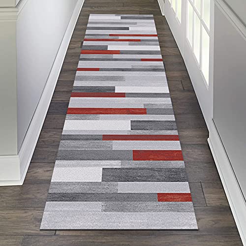 LIFFMallJC Korridor Teppich Läufer Flur rutschfeste Teppichläufer, Modern Küche Schlafzimmer Wohnzimmer Teppiche Fußabtreter(Size:0.5x2m,Color:EIN) von LIFFMallJC