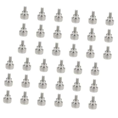 LIFKICH 100Stücke Knurled Daumenschrauben für Computergehäuse Silberne zur Befestigung der Seitenwand Hochwertiges Computerzubehör für Reparatur Aufrüstung von LIFKICH