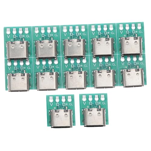 LIFKICH 12Stücke USB C Board Adapter USB C PCB für Datenübertragung Kompatibel mit Verschiedenen Geräten Langlebig Installieren von LIFKICH