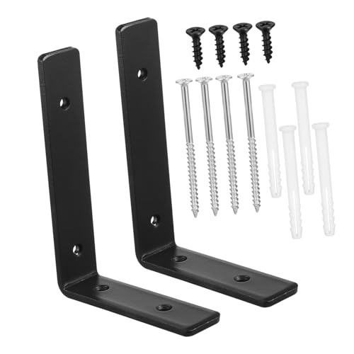 LIFKICH 2 Stk. Schwere Winkelhalter aus Kaltgewalztem Stahl Robuste Regalstütze mit Glatten Kanten für Wandregale Vielseitige Schwerlastwinkel für Etagere und Holzregalbretter von LIFKICH