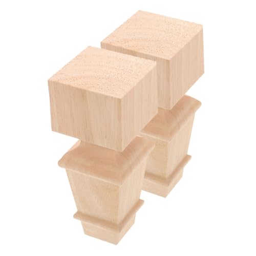 LIFKICH 2 Stück Möbelfüße Ersatz Holzbeine für Schrank Sofa Tisch Beine Rund Stabile Holzbeine für Wohnzimmer Kommode und Schreibtisch von LIFKICH