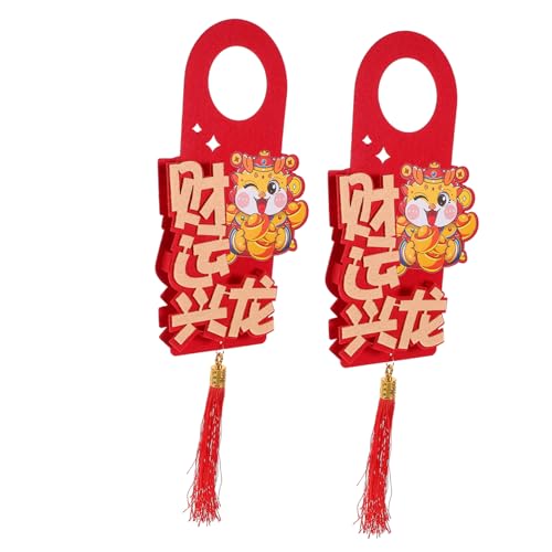 LIFKICH 2 Stücke Türgriff Neujahr Hängende Dekore Für Party Ornament Für Türgriff Chinesische Neujahrsdekorationen von LIFKICH
