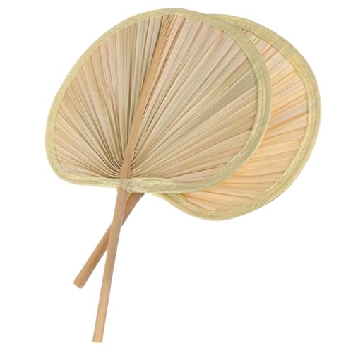 LIFKICH 2 Stück Vintage Bambusfächer Handgeflochtene Banana Leaf Fächer Klassisch Leicht Tragbar Für Sommer Outdoor Indoor Kühlung Und Dekoration LIFKICH 2 Stück Vintage Bambusfächer Handgeflochtene Banana Leaf Fächer Klassisch Leicht Tragbar Für Sommer Outdoor Indoor Kühlung Und Dekoration von LIFKICH