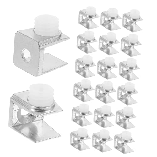 LIFKICH 20 Stück Glasbodenträger Halterung Verstellbar für Glasregale Badezimmer Spiegelbefestigung Stabile Glasklammern Einfache Montage Robuste Glasfixierung LIFKICH 20 Stück Glasbodenträger Halterung Verstellbar für Glasregale Badezimmer Spiegelbefestigung Stabile Glasklammern Einfache Montage Robuste Glasfixierung von LIFKICH
