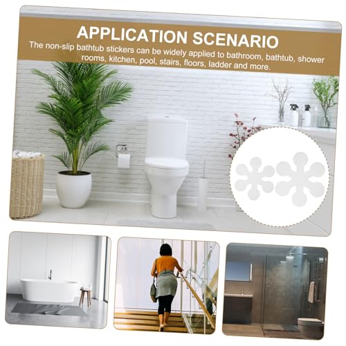 LIFKICH 20 Stück Teiliges Anti rutsch Aufkleber für Badewanne und Badezimmer Selbstklebend Transparente Schneeflocken Form rutschfeste Badewannen Sticker Sicherer Halt Glatten Fliesen und von LIFKICH