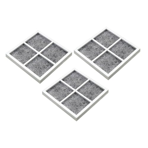 LIFKICH 3 Stück Teiliges Aktivkohlefilter Set für Kühlschrank Kompatibel mit Lg Geruchsfilter zur Luftreinigung Langlebig für Frische Luft Ihrem Kühlschrank von LIFKICH