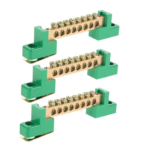 LIFKICH 3Stücke Kupferklemmenblock für Elektrische Verkabelung Fester Verbindungsblock für und Verteilung Elektroschränken Kompakte Bauweise Benutzerfreundlich Vielseitig von LIFKICH