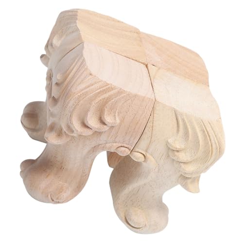 LIFKICH 4 Stück Massive Holz möbelfüße mit Europäischem Schnitzdesign Robuste Ersatzbeine für Sofa Couch Tisch und Kommode Langlebige Holzmöbelbeine für Stilvolle Einrichtung von LIFKICH