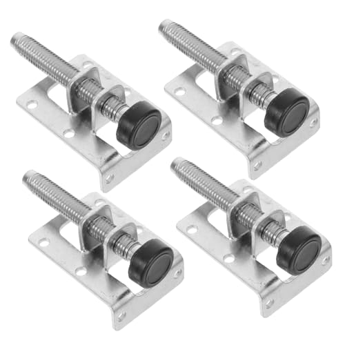 LIFKICH 4 Stück Möbelverstellfüße Höhenverstellbare rutschfeste Möbelbeine Stabile Möbelstützen für Schrank Sofa Tisch Stuhl Einfache Seitenmontage Silber von LIFKICH