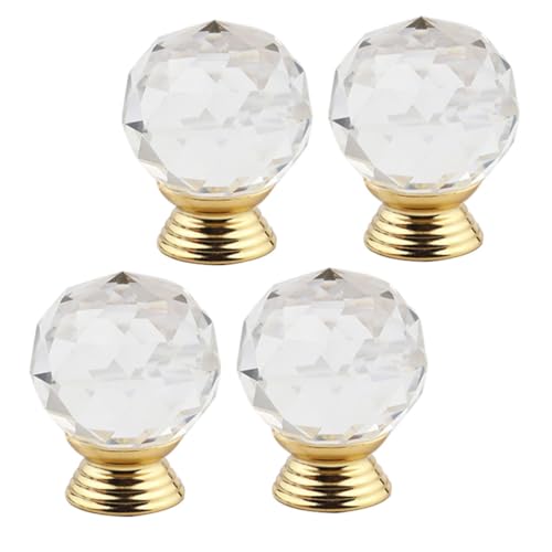 LIFKICH 4 Stück Schrankknöpfe Goldfarbene Kristallkugelgriffe mit Metallbasis für Schränke Kleiderschränke Einfache Montage Eleganter Vintage stil LIFKICH 4 Stück Schrankknöpfe Goldfarbene Kristallkugelgriffe mit Metallbasis für Schränke Kleiderschränke Einfache Montage Eleganter Vintage stil von LIFKICH