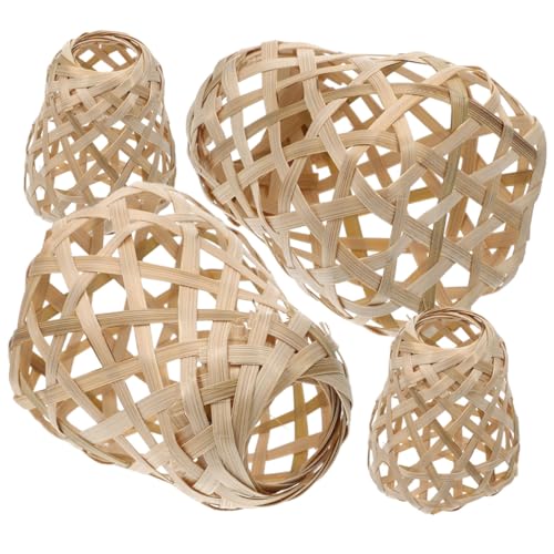 LIFKICH 4 Stück Teiliges Lampenschirm Gewebt Oval Rustikal Langlebig Vielseitig für Pendelleuchte Deckenlampe Wohnzimmer Schlafzimmer Boho Dekoration Natürliche Bambusoptik LIFKICH 4 Stück Teiliges Lampenschirm Gewebt Oval Rustikal Langlebig Vielseitig für Pendelleuchte Deckenlampe Wohnzimmer Schlafzimmer Boho Dekoration Natürliche Bambusoptik von LIFKICH