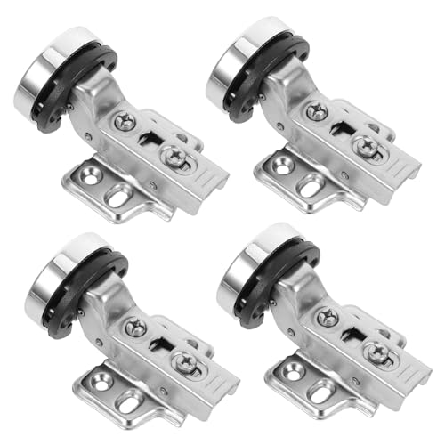 LIFKICH 4 Stück Teiliges Verdeckte Küchenschrank Scharniere mit Soft Close Funktion Hydraulischer Dämpfung Selbstschließend und Stoßdämpfend Schrauben für Rahmenlose und Möbeltüren von LIFKICH