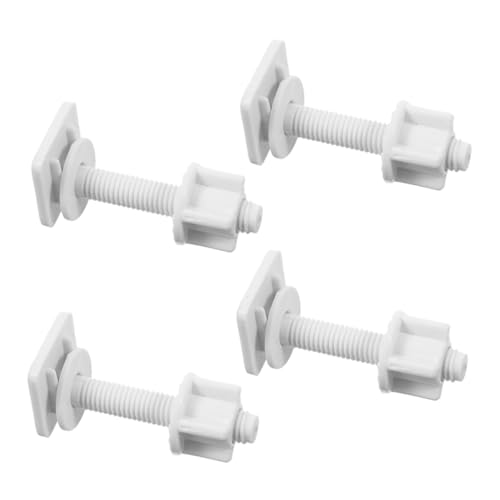 LIFKICH 4 Stück Toilettensitz Schraubenset Kunststoff Wc deckel Befestigungsschrauben mit Mutter und Unterlegscheibe Passend Stabil Sicher Einfache Montage von LIFKICH