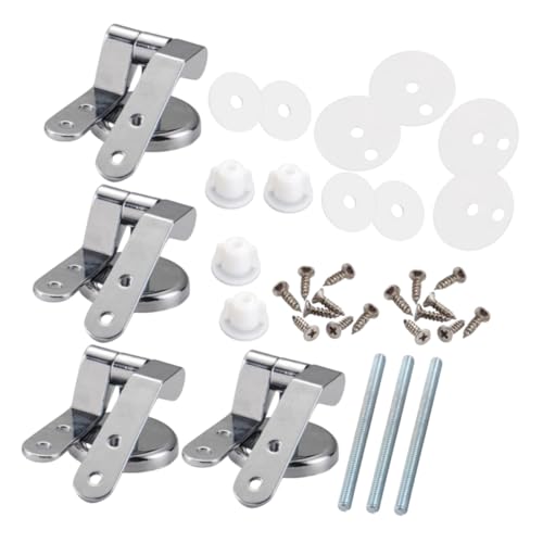 LIFKICH 4 Stück Zinklegierung Wc Sitz Scharniere Befestigungsset Robuste Toilettensitz Scharnier Ersatzteile Kompatible Toilettendeckel Ersatz Scharniere Einfache Montage Hohe Tragkraft von LIFKICH