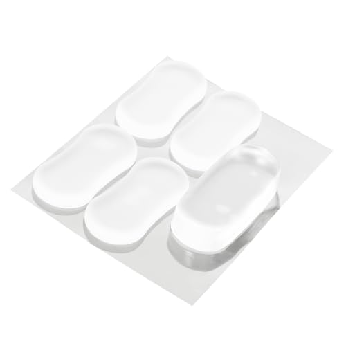 LIFKICH 5 Stück Transparent Silikon Wc Sitzpuffer Teiliges Stoßdämpfend und Geräuschreduzierend Selbstklebend Rutschfest Passend für Toilettendeckel in Haushalt Hotel Schule von LIFKICH