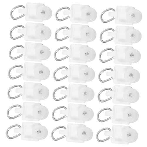 LIFKICH 50 Stück Weiße Kunststoff Gardinenschienen Gleiter mit Haken Flexibel Kompatibel mit U förmigen Decken schienen Robuste Reibungslose Laufrollen für Vorhangschienen für Fenster und von LIFKICH